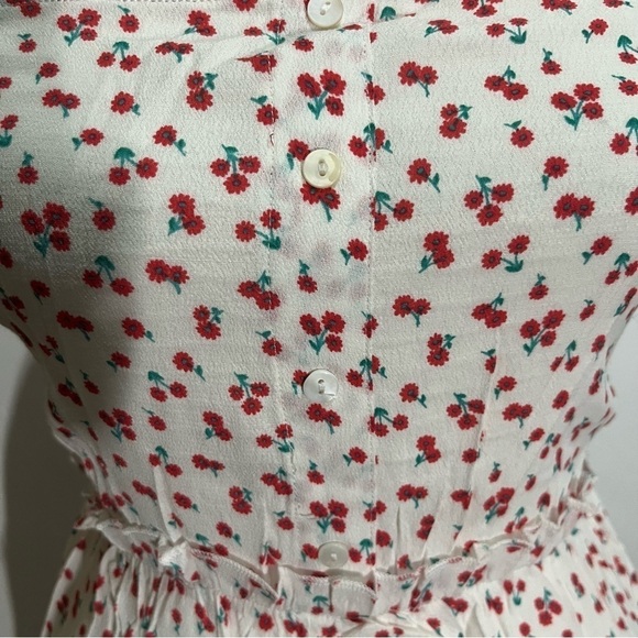 Olivaceous Liberty Floral Strapless Shirred Baby Doll Ruffle Mini Dress … - Picture 4 of 12